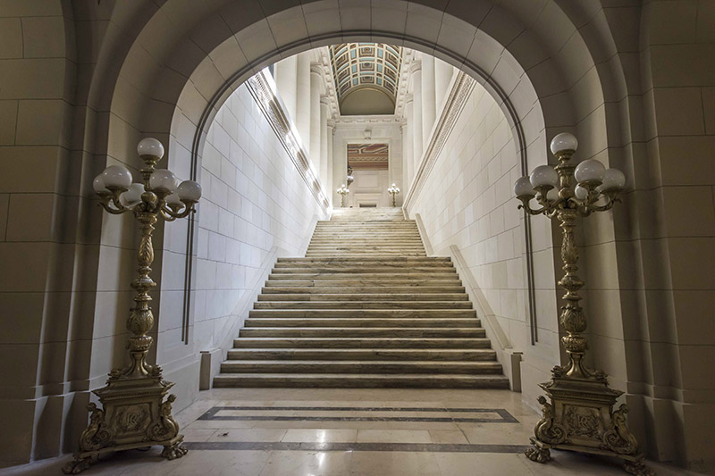 Escalinata interior en el Capitolio