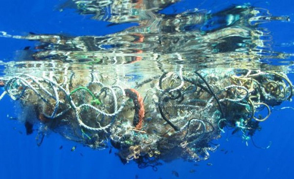 Plásticos que flotam nos mares ao sul do Pacífico