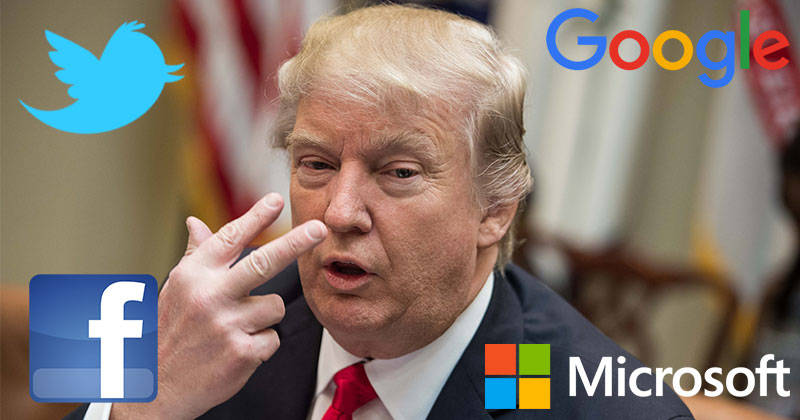 Apple, Google, Facebook e Microsoft unem-se contra Donald Trump