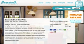Boardwalk Small Hotel Aruba é o primeiro da ilha a lançar site 100% em português