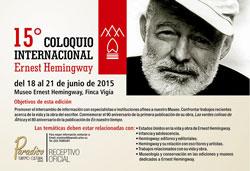 Paradiso, receptivo oficial do 15 Colóquio Internacional Ernest Hemingway