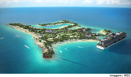 MSC confirma compra de ilha nas Bahamas para fazer escalas no Caribe