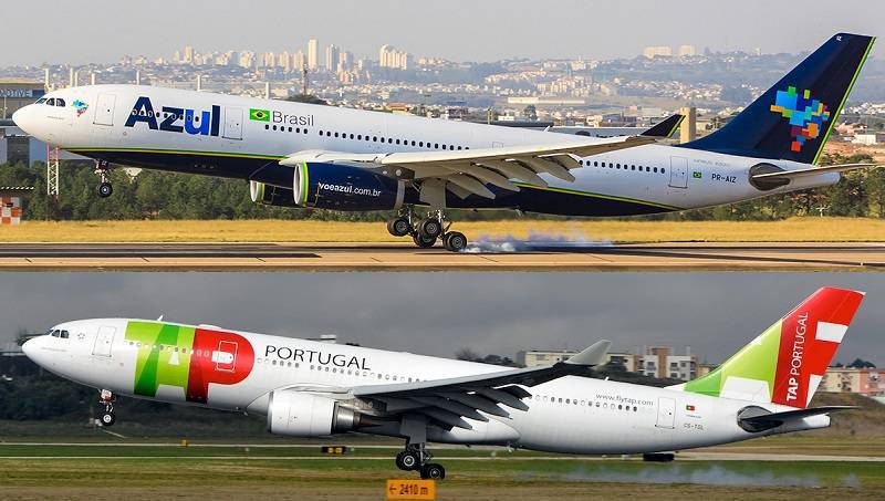 Azul e TAP celebram marca histórica em conexão no Brasil